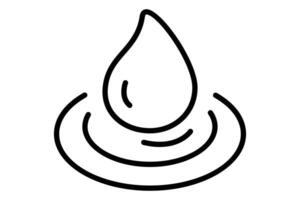 Droplet icon. icon related to hydration and skincare. line icon style. element illustration vector