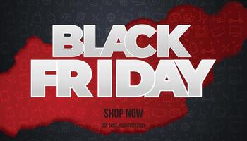 Black Friday background with sale advertising style On elegant Background vector