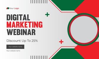 Digital Marketing Webinar Video Thumbnail vector