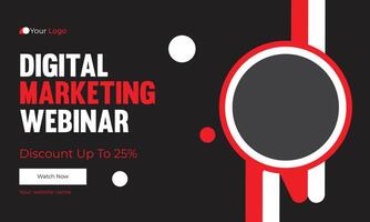 Digital Marketing Webinar Editable Video Thumbnail vector