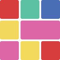 Trending Bento Box or Bento Grid UI UX template vector