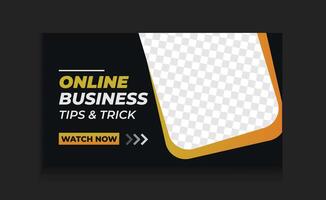 best eye catching business thumbnail engaging editable banner clickable video cover vector