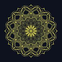 Islamic Mandala line art Arabian style design with dark mood vector