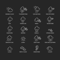 Weather Doodle Icon Set, Real Pen Sketch Suitable For For Web, Mobile and Infographics, Vector Illustration