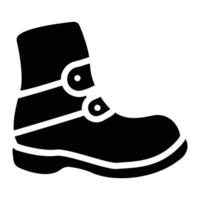 boot Glyph Icon Background White vector