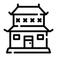 dojo Line Icon Background White vector