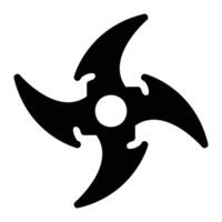 shuriken Glyph Icon Background White vector