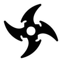 shuriken glifo icono antecedentes blanco vector