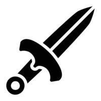 dagger Glyph Icon Background White vector