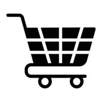 shopping cart Glyph Icon Background White vector