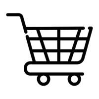 shopping cart Line Icon Background White vector