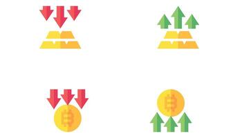 set of different arrows and business, financial and daily use arrows vector art icons