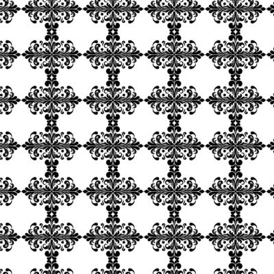 Damask Fabric textile seamless pattern Luxury decorative  Ornamental floral divider Black line vintage decoration element white Background. Curtain, carpet, wallpaper, clothing, wrapping, textile