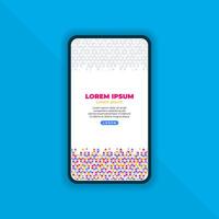 Abstract Triangle Element Geometric Mobile Landing Page Design vector