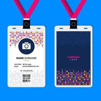 Abstract Square Element Geometric ID Card Design vector