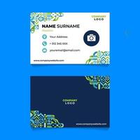 Abstract Geometric Name Card for Business or Company vector