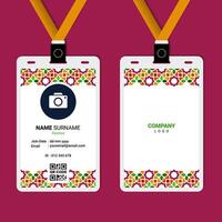 Islamic ID Card Design for Business or Company vector