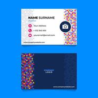 Abstract Hexagon Element Geometric Name Card Design vector