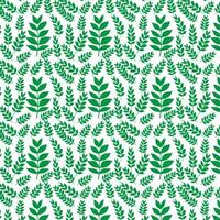 hand draw floral seamless pattern of green leaves Spring Blossom Vector Design on a white background