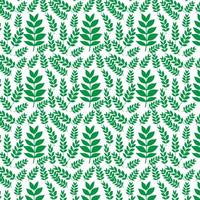 hand draw floral seamless pattern of green leaves Spring Blossom Vector Design on a white background