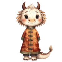 AI generated Chinese New Year Dragon isolated. png