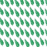 hand draw floral seamless pattern of green leaves Spring Blossom Vector Design on a white background
