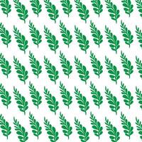 hand draw floral seamless pattern of green leaves Spring Blossom Vector Design on a white background