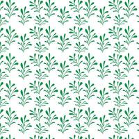 hand draw floral seamless pattern of green leaves Spring Blossom Vector Design on a white background