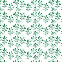 hand draw floral seamless pattern of green leaves Spring Blossom Vector Design on a white background