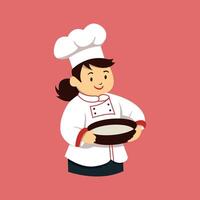 Cook, chef preparing dish, logo design. Food, food, restaurant and catering, design and vector illustration