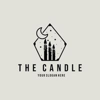 Melted candle logo template vector illustration