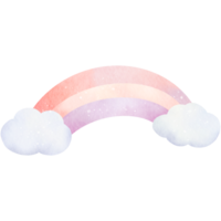 Watercolor rainbow Clipart png