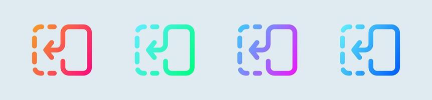 Flip line icon in gradient colors. Switch signs vector illustration.