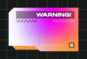 Futuristic pop up interface illustration. Video overlay element. vector