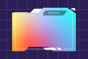 Futuristic pop up interface illustration. Video overlay element. vector