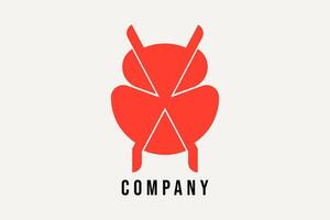 Letter a logo is combined with an ant. Suitable for business logos. Flat Vector Logo Design Template Element.