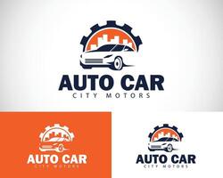 car service logo creative motor sport design concept workshop dealer shop rental vector