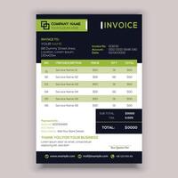Business corporate creative invoice template. vector