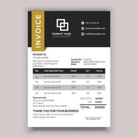 Business corporate creative invoice template. vector