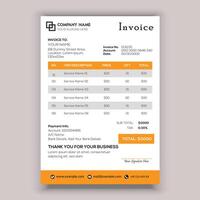 Business corporate creative invoice template. Business invoice for your business. vector