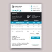 Business corporate creative invoice template. Business invoice for your business. vector