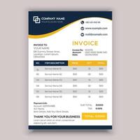 Professional Corporate Business Invoice Template Design, Elegant Business Stationery Design. vector