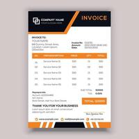 Professional Corporate Business Invoice Template Design, Elegant Business Stationery Design. vector