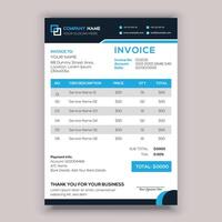 Professional Corporate Business Invoice Template Design, Elegant Business Stationery Design. vector