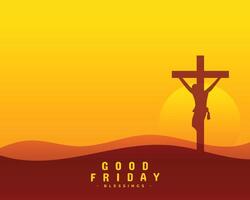 good friday crucifixion background for your spiritual divinity vector