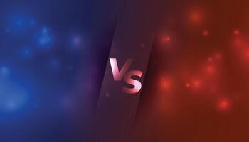 versus vs banner with glowing sparkles vector