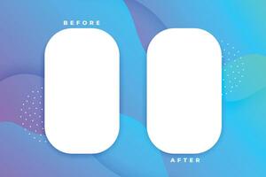 modern before and after opposition concept background vector