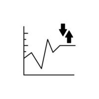 volatilidad concepto línea icono. sencillo elemento ilustración. volatilidad concepto contorno símbolo diseño. vector