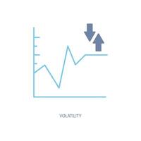 volatility concept line icon. Simple element illustration. volatility concept outline symbol design. vector