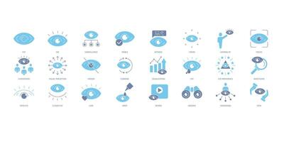 Eye icons set. Set of editable stroke icons.Vector set of Eye vector